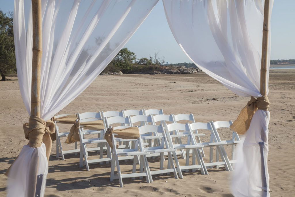 Chairs on a beach, Darwin, Australia