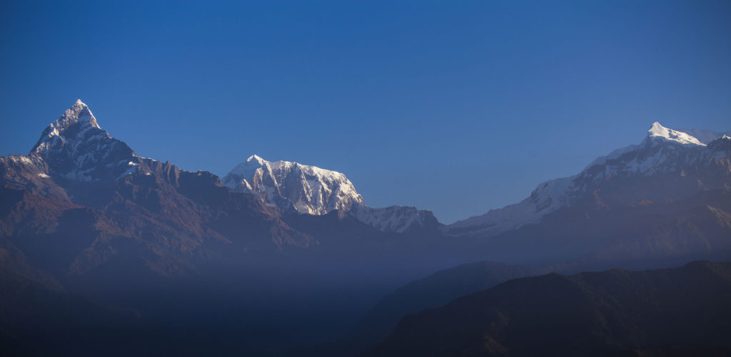Annapurna range as seen from near Pokhara in Nepal