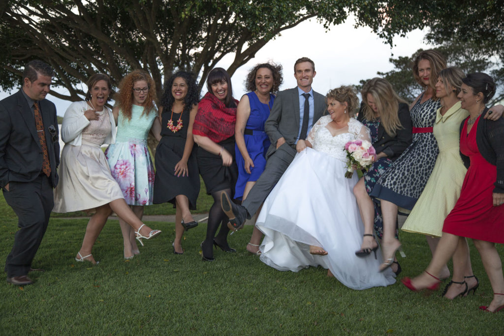 Bride and friends