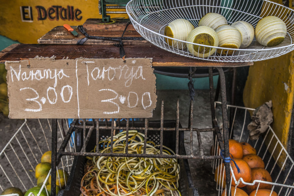 Fresh fruit on sale at a small market in Havana, Cuba