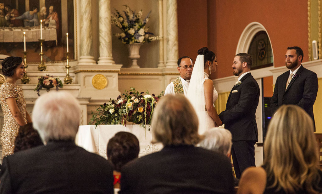 Tyler and Elizabeth wedding St Cecilia's Parish Boston USA