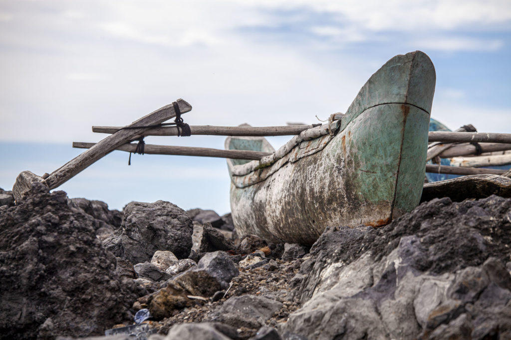 Pirogue dugout canoe in Moroni Comoros