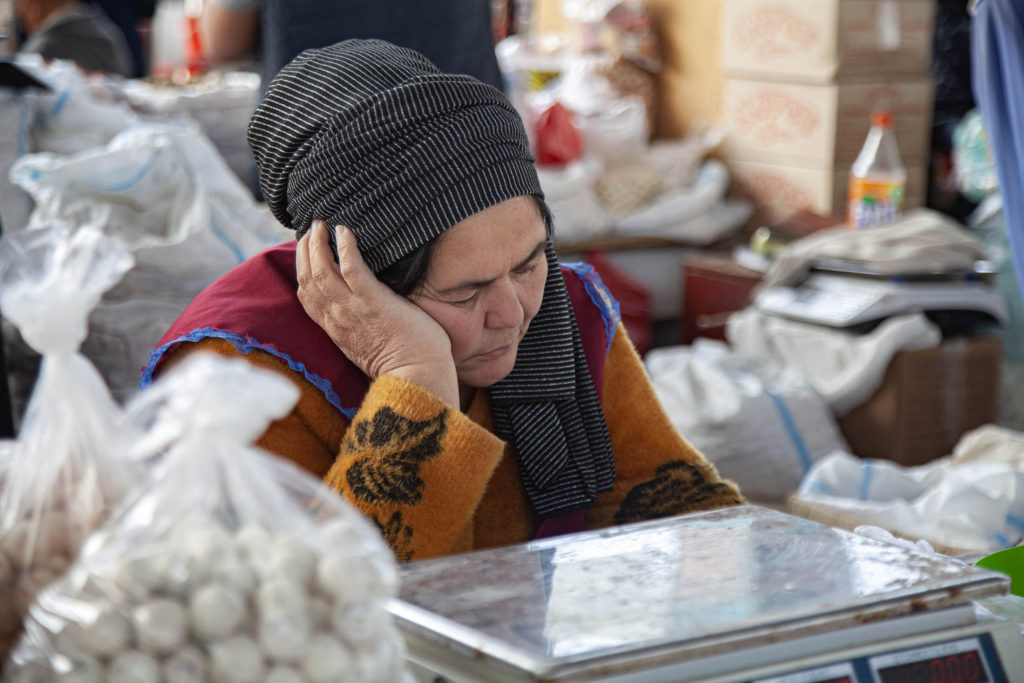 Woman in Bazaar in Fergana, Uzbekistan